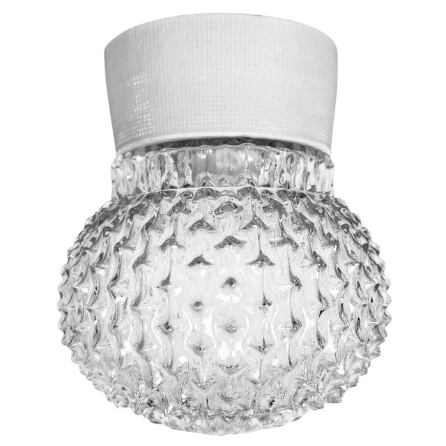 Vintage White Porcelain Ceiling Light, 1970s For Sale - Image 13 of 13