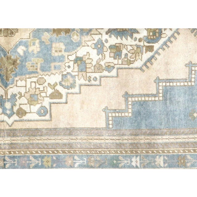 1960s Turkish Oushak Rug. Handwoven with wool on wool foundation in the Oushak region of Western Turkey. The Anatolian...