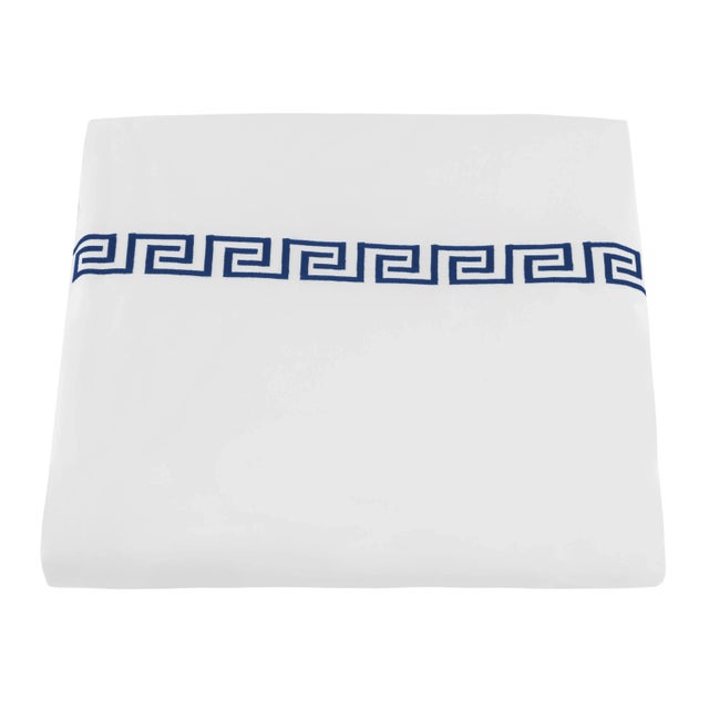 Greek Key King Duvet Cover, Navy
