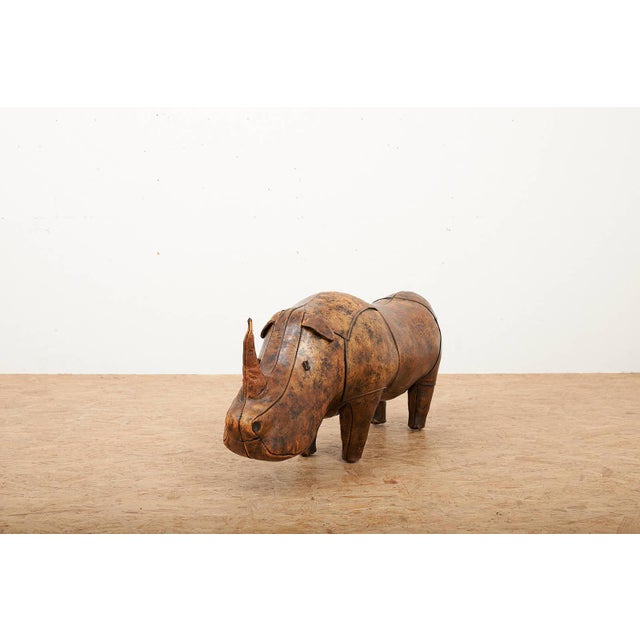 Animal Rhino Ottoman in Leather by Dimitri Omersa for Omersa, 1963 For Sale - Image 10 of 13