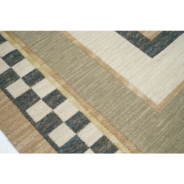 Turkish Sumak Flat Weave Wool Rug 8'0" X 10'0" For Sale - Image 4 of 10