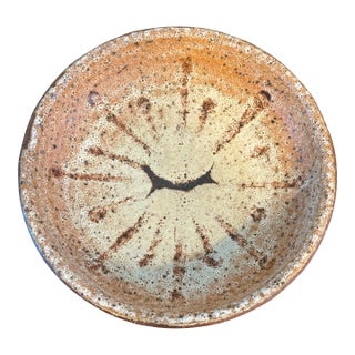 Vintage 1980s Studio Pottery Bowl by Doug Ferguson, Lava Glaze, Signed For Sale