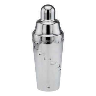 American Silver-Plated Recipe Cocktail Shaker from Napier, 1930s For Sale