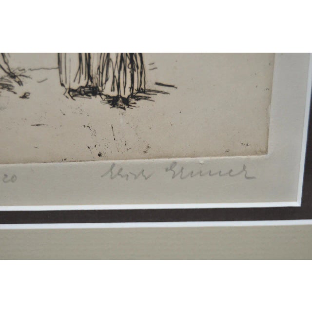 European Drypoint Etching C.1910 For Sale - Image 9 of 11