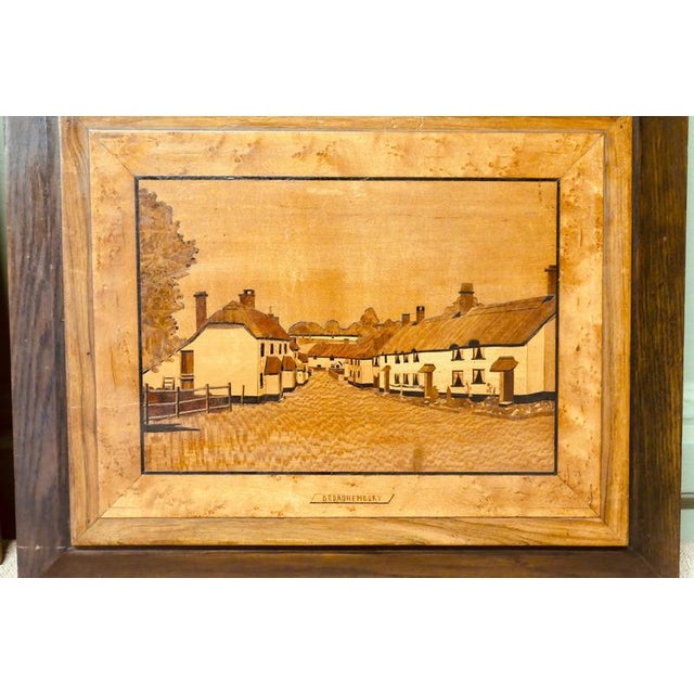 Marquetry Pictures of Laycock, 1940, Set of 2 For Sale - Image 3 of 8