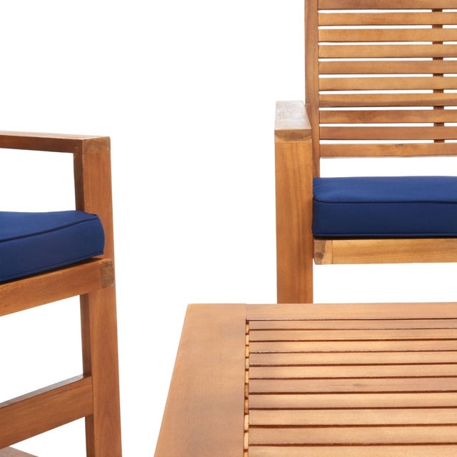 Ozark 4 Piece Set - Natural / Navy For Sale - Image 4 of 6