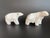 A vintage set of polar bear mom and cub figurines by Crowning Touch. Matte finish. Nice condition. Minor wear....