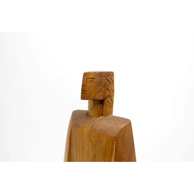 Hand-Carved Wooden Sculpture in the Cubist Style For Sale - Image 9 of 12