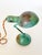 1920s Antique Industrial Turquoise Heavy Brass Shelf or Hang Task Lamp, Articulating For Sale - Image 5 of 15
