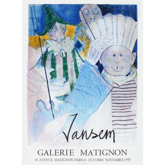 1993 Jean Jansem Galerie Matignon Poster For Sale