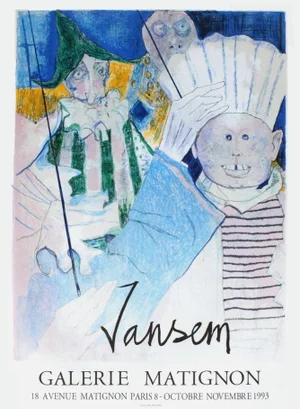 1993 Jean Jansem Galerie Matignon Poster