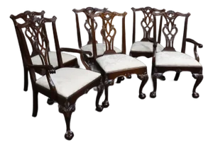 Set of 6 Henredon Chippendale Style Claw & Ball Dining Chairs
