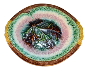 19th C Majolica Bread Tray