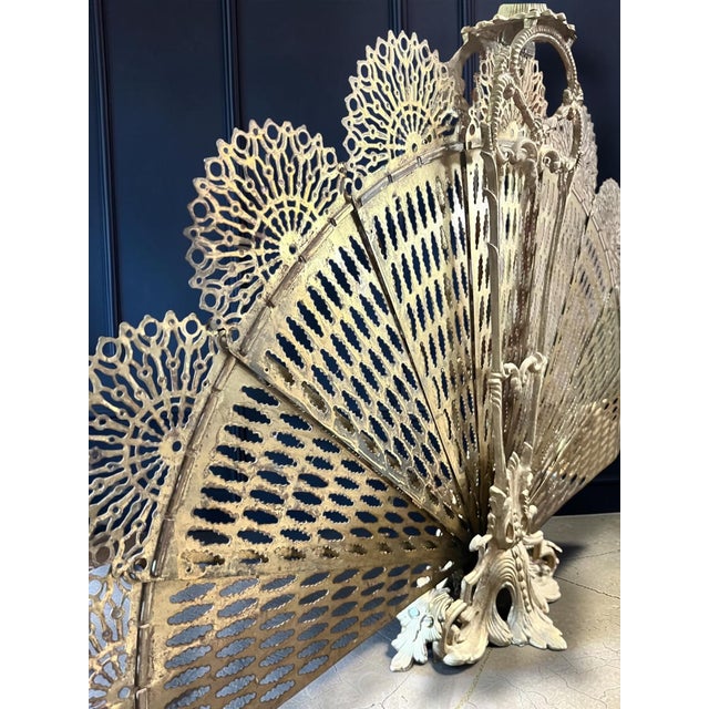 Vintage Fireplace Screen in Brass, 1920s For Sale - Image 6 of 8