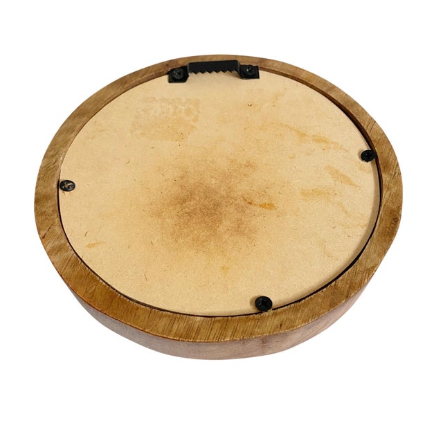 1970s Round Oak Port Hole Wall Mirror - 8" For Sale - Image 5 of 5