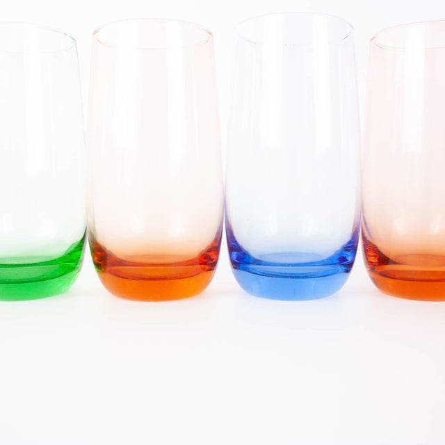 Italian Colorful Glasses, 1980s, Set of 4 For Sale - Image 6 of 17
