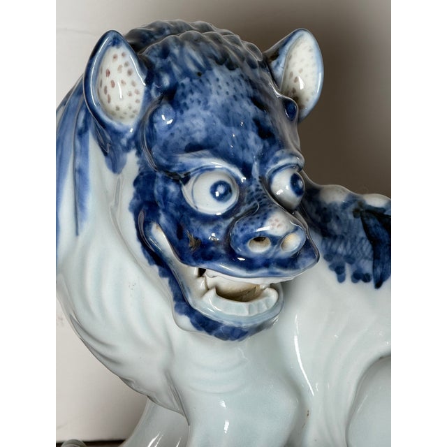 Japanese This Item Is an Antique Japanese Hirado Porcelain Karashishi (Guardian Lion-Dog For Sale - Image 4 of 8