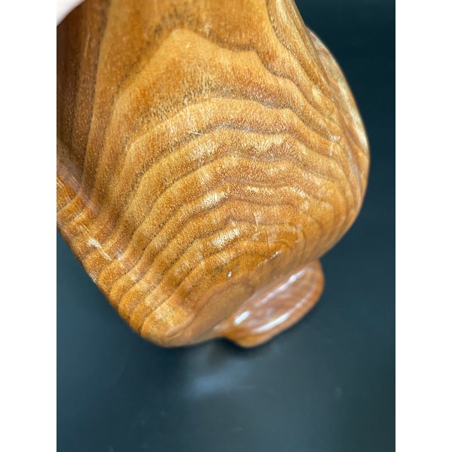 A Pair of Hand Carved Wooden Cats in Mid Century Modern Style For Sale - Image 12 of 13