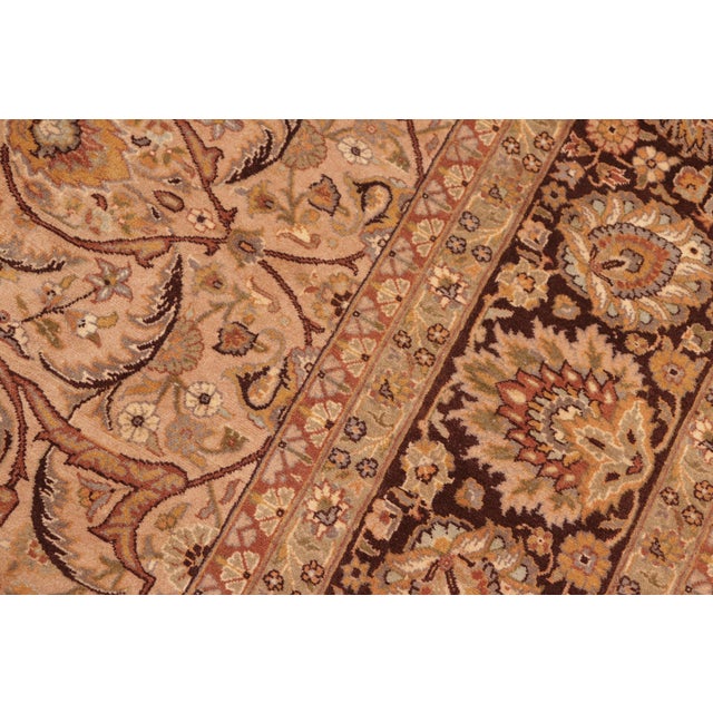 1990s Boho Chic Persian Pak-Persian Taupe/Brown Wool Rug - 7'11'' X 10'2'' For Sale - Image 5 of 9