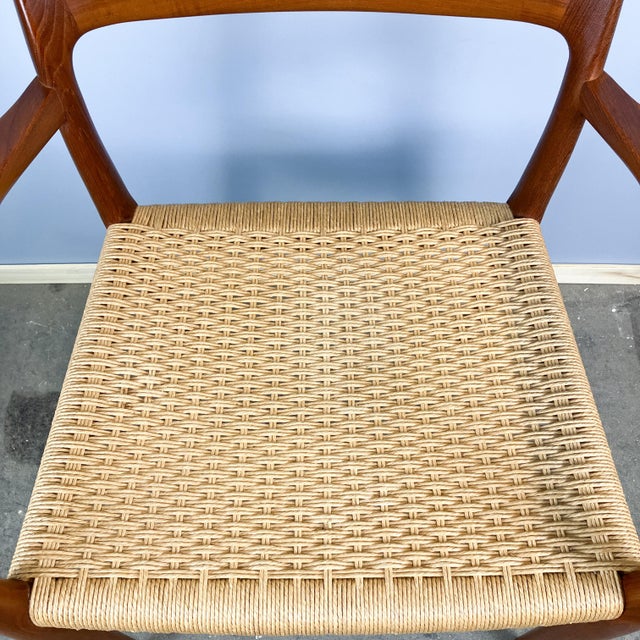 1960s Danish Armchair in Teak and Paper Cord by Niels Otto Møller for J.L. Møllers, 1960s For Sale - Image 5 of 13