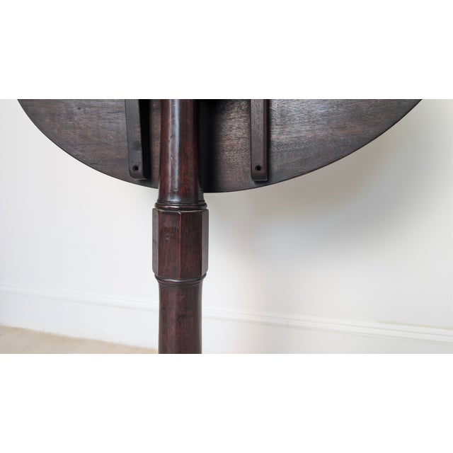 19th C. English Mahogany Tilt-Top Table With Tripod Pedestal Base For Sale - Image 12 of 15