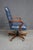 Tufted Leathercraft Swivel Office Chair With Cherry Frame For Sale - Image 9 of 10