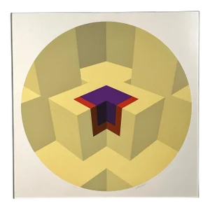 Marko Spalatin (Croatian, B. 1945) - Op Art Postmodernist Screenprint, Signed (Ca. 1978, Framed)