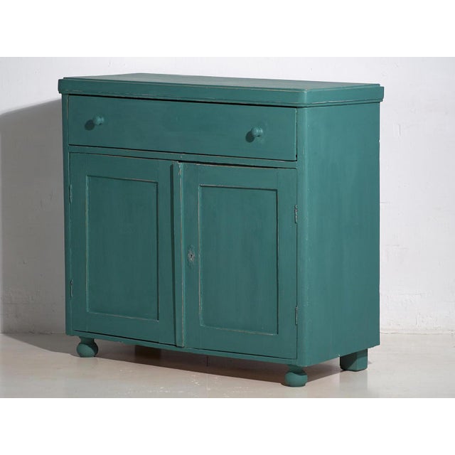 Antique Emerald Green Dresser, 1920s For Sale - Image 6 of 17