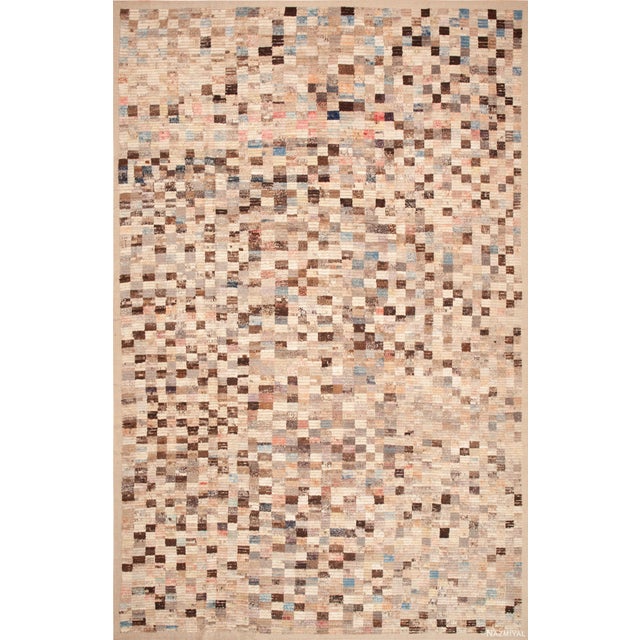 Gorgeous Modern Contemporary Geometric Small Squares Design Rug, Country of Origin: Central Asia, Circa date: Modern ...