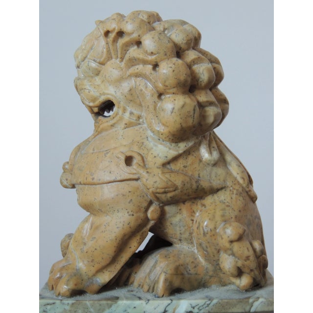 Mid 20th Century Natural Stone Asian Female Fu Dog For Sale - Image 9 of 13