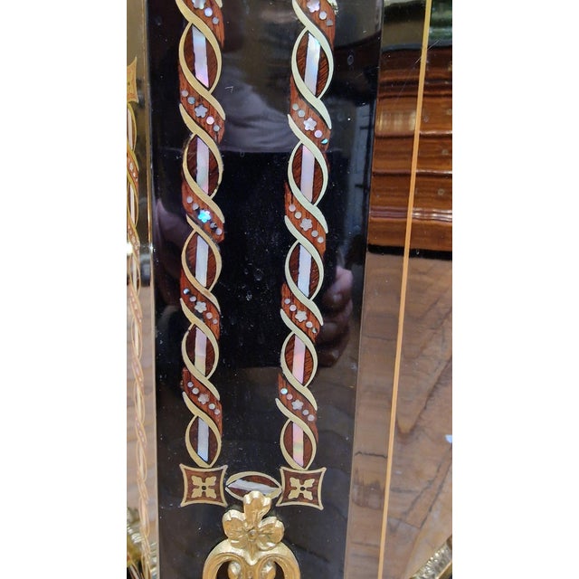 Napoleon III Dresser in Black Wood and White Marble For Sale - Image 10 of 15