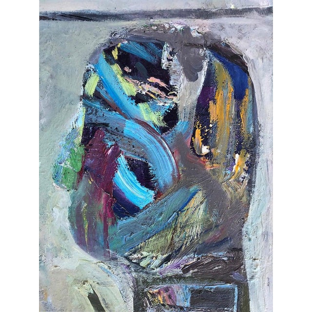 Figurative Vintage Warren Fischer Figurative Abstract Painting For Sale - Image 3 of 5
