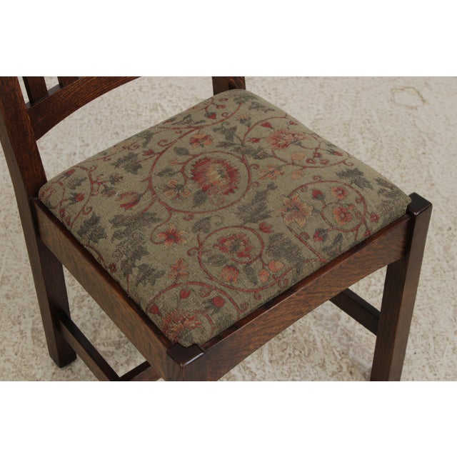 Set of 8 Stickley Mission Oak Dining Room Chairs For Sale - Image 10 of 18