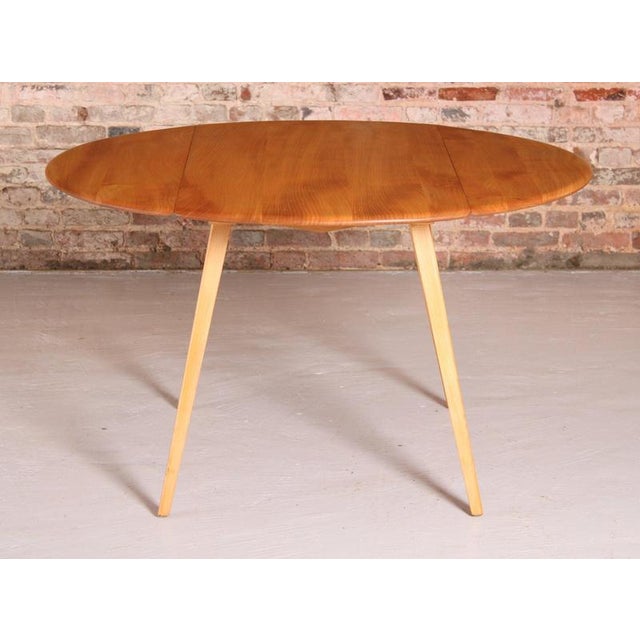 Mid-Century Ercol Drop-Leaf Beech Dining Table, 1960s For Sale - Image 3 of 13
