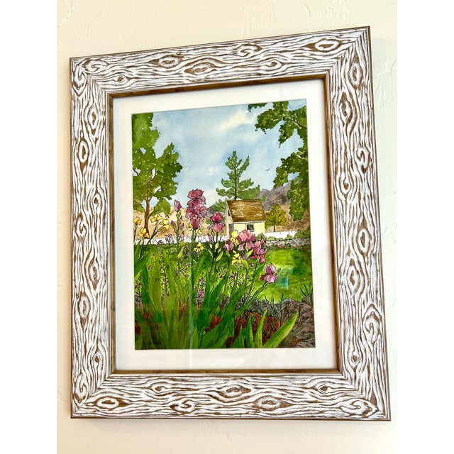 “Larkspur Hill Flower Shop”Watercolor Ink and Wash Painting Giclee Print For Sale - Image 12 of 12