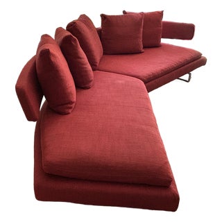 B&b Italia "Arne" Two-Piece Sectional Sofa by Antonio Citterio, Red For Sale