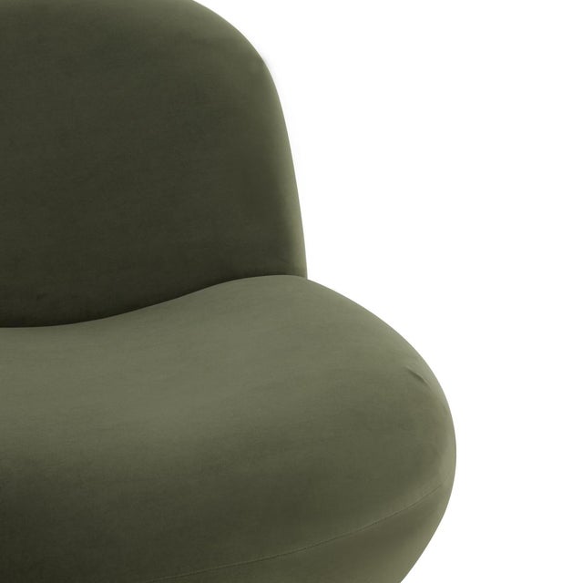 Stevie Boucle Accent Chair - Olive Green / Black For Sale - Image 4 of 6