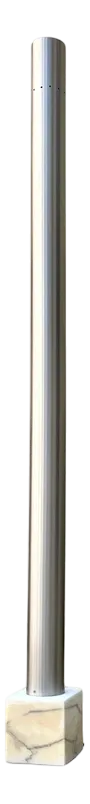 Vintage Italian Lamp in Marble and Steel by Ettore Sottsass, 1970s
