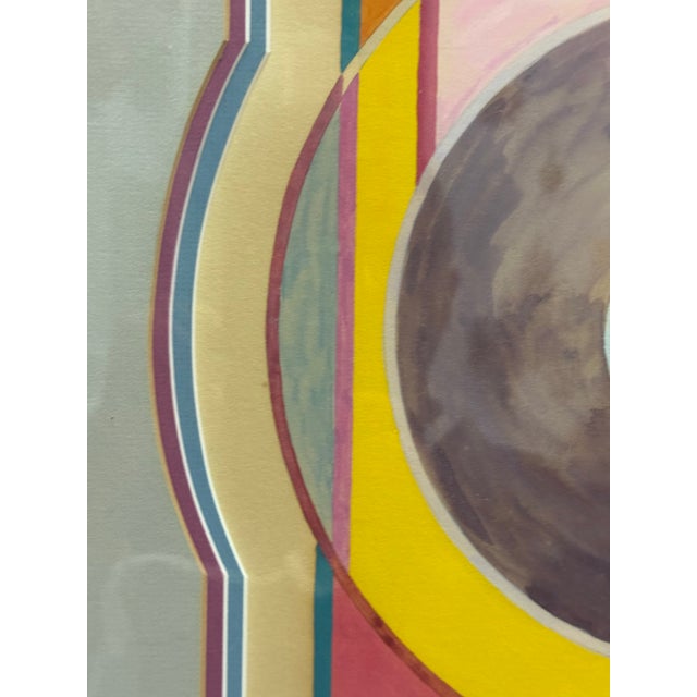 Drawing/Sketching Materials Abstract Modernist Geometric Mix Media After Sonia Delaunay For Sale - Image 7 of 9