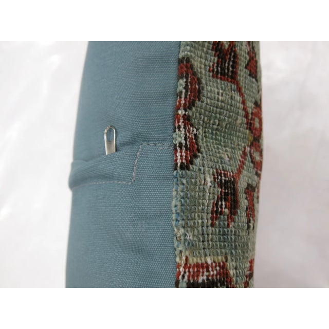 Shabby Chic Shabby Chic Antique Rug Pillow For Sale - Image 3 of 3