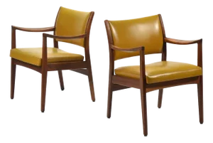 Walnut Armchairs by Johnson Chair Co. (Pair)