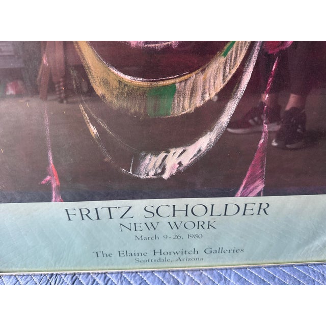 1980s 1980s Original Fritz Scholder “Sunset Indian” Gallery Show Poster For Sale - Image 5 of 12