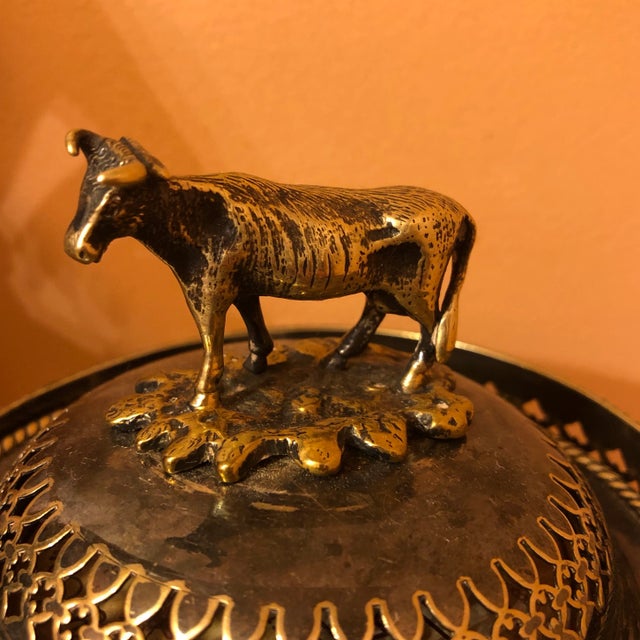 Late 19th Century Victorian Silver Cow Finial Cover For Sale - Image 6 of 8