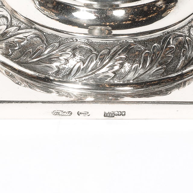 Pair of Silver Corinthian Column & Acanthus Sabbath Candlesticks by Ludwig Nast For Sale - Image 13 of 18