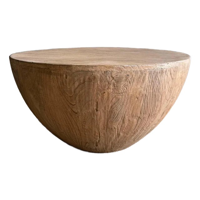 Round Reclaimed Wood Coffee Table For Sale