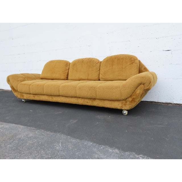 Brown Mid Century Modern Long Gondola Sofa Adrian Pearsall Style 6387 For Sale - Image 8 of 12