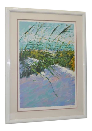 Aldo Luongo "Windy Beach Ii" Serigraph C.1990 Signed / Numbered