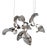 Dune 8 Cluster Pendant Light with Silver Polished Shades by Daniel Becker For Sale
