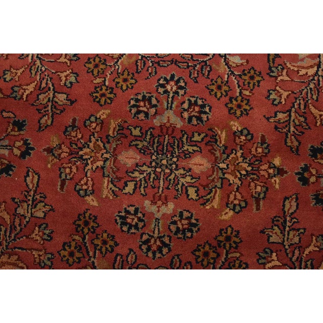 Textile Fine Sarouk Rug 3′ X 5′ Pink Wool Traditional Hand-Knotted Oriental Carpet For Sale - Image 7 of 12