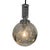 Metal Vintage Cascade Hanging Pendant in Smoked Glass, 1960s For Sale - Image 7 of 11